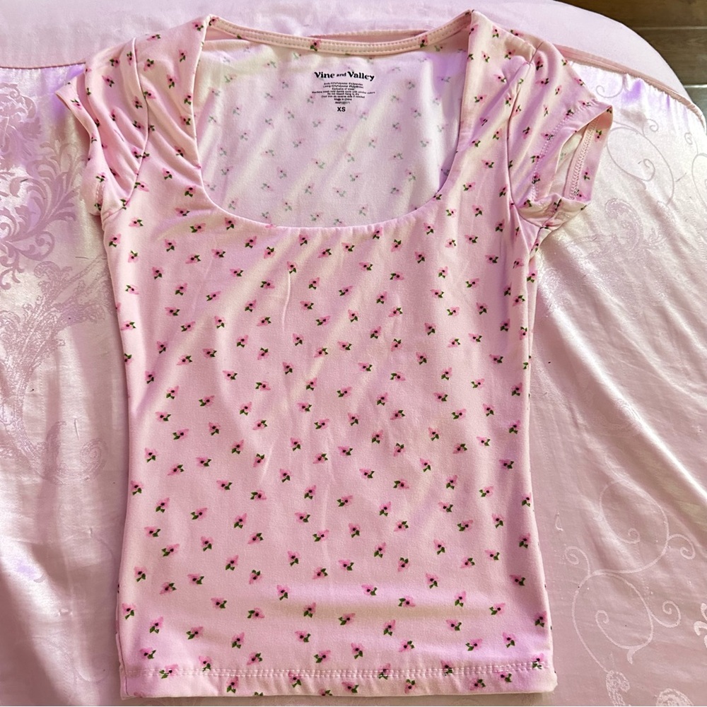 Pink Floral Women's Tank Top